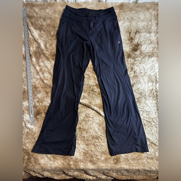 Lululemon Studio Pant II Liner Women's Size 8 Tall Navy Blue Luon 34" Inseam - Picture 1 of 5